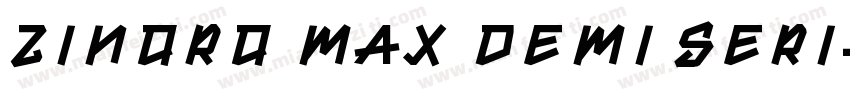 ZINORO Max Demi Seri字体转换